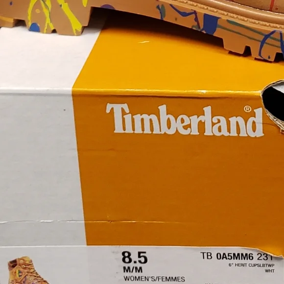 Women's Timberland 6" Premium Multicolor Paint-Splatter Boots - Picture 3 of 3